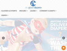 Tablet Screenshot of dogooddiapers.com